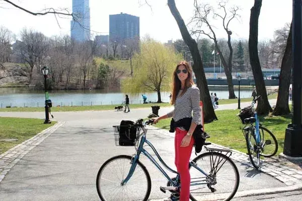 Sofía, uno de los días en los que salieron a recorrer en bici