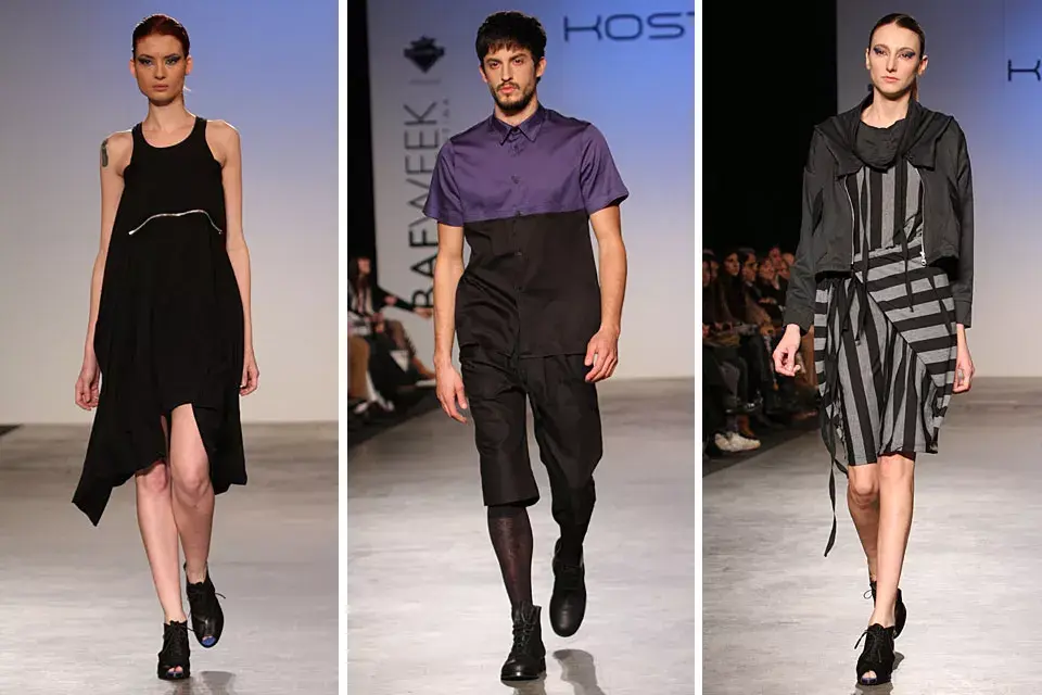 Vestidos para ellas, bermuda y camisa para él, en la pasarela de Kostüme