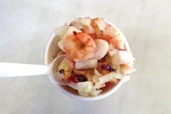 El vaso de ceviche cuesta US$1,50