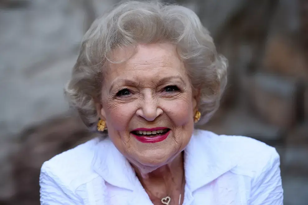 La actriz Betty White en Los Ángeles, California