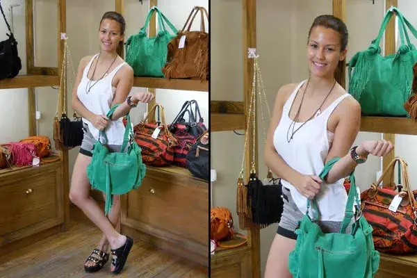 Luli Fernández pasó por el local de Julieta Sedler a conocer la nueva temporada con un look de musculosa y short, ideal para estas temperaturas