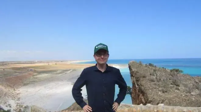 "Yo en la isla de Socotra (Yemen). Uno de mis lugares favoritos en el mundo".