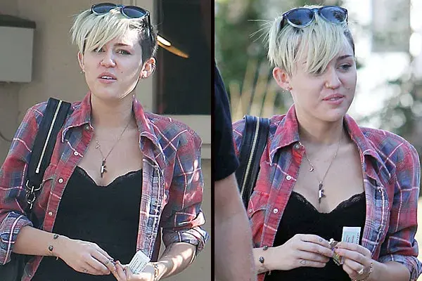 Con el pelo cortísimo y platinado, Miley Cyrus usa sus anteojos como vincha; ¿qué opinás?