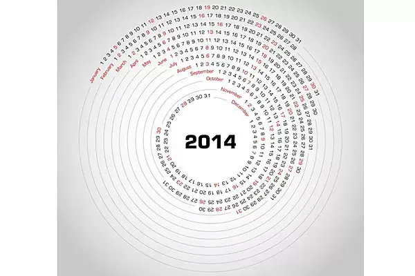 ¿Qué tal este calendario en forma circular?