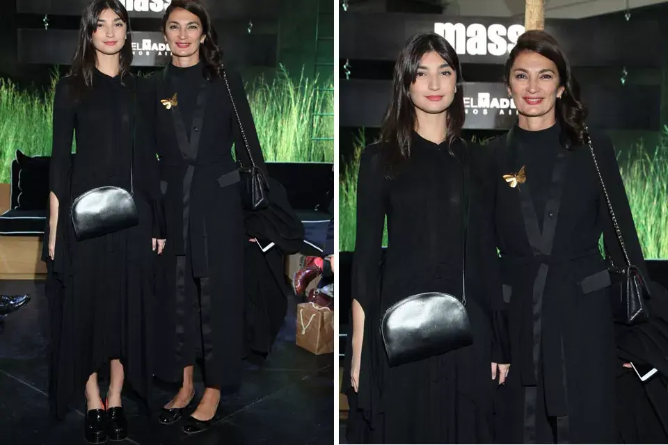 Madre e hija in black. Paloma Cepeda y Mariana Arias se vistieron en el mismo tono para asistir a uno de los tantos eventos de Buenos Aires. ¡Un poco de color chicas...da muy velorio!