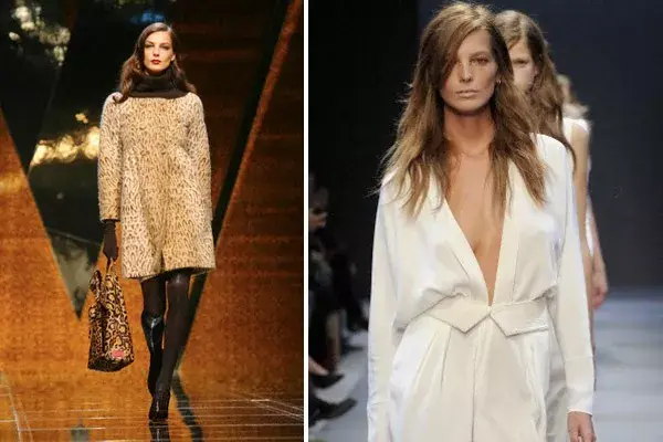 Werbowy desfiló para todas las marcas importantes. En estas imágenes: el desfile de Valentino en 2007 y el de Hakaan en 2010
