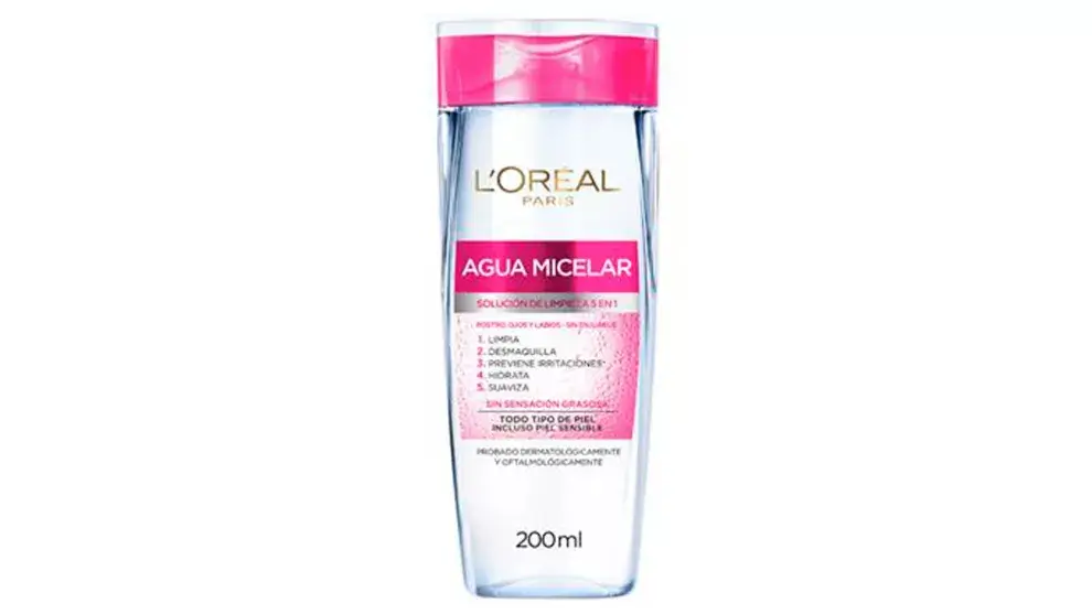Agua Micelar 5 en 1: desmaquilla en un solo paso, elimina impurezas, previene irritaciones, hidrata sin sensación oleosa y suaviza la piel. L’Oréal Paris, $156,60