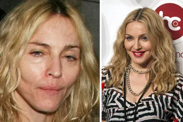 Madonna, a cara lavada con el rostro cansado