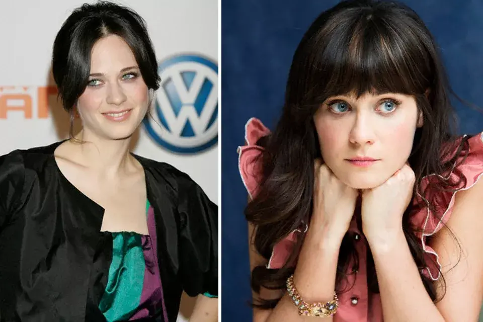 Zooey Deschanel ya es casi irreconocible sin flequillo