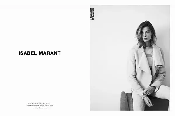 Y la diseñadora del momento, Isabel Marant, también la acaparó para su nueva campaña. ¿Qué te parece?