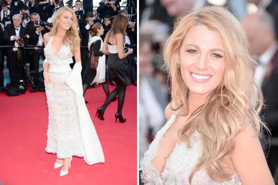Blake Lively atravesando la red carpet