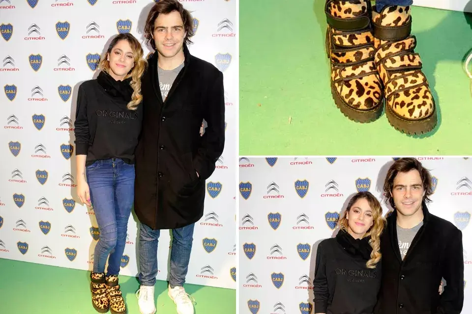 Tini Stoessel  y Peter Lanzani juntitos y muy enamorados en el evento de Boca Juniors ¿Qué opinás de los borcegos que se puso ella para esta ocasión?