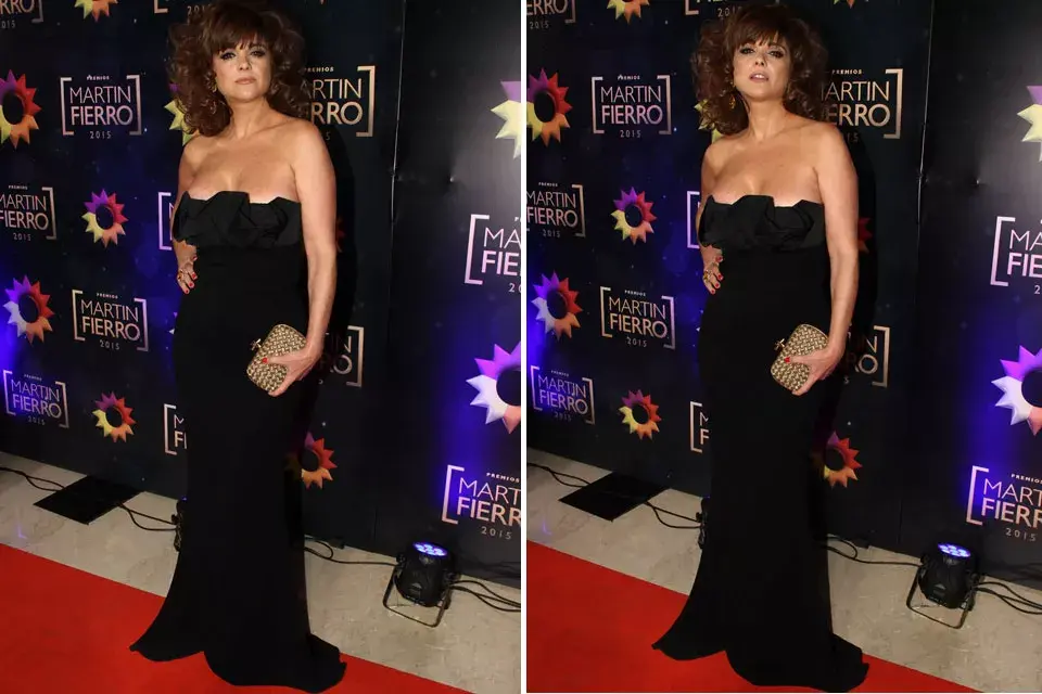 Araceli González, a puro escote, optó por un strapless negro de Max Mara. ¿Qué les parece su elección?