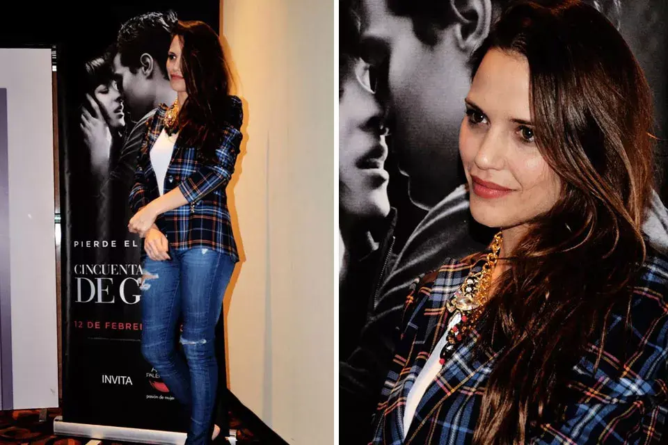 Ivana Figueiras, anticipando la nueva temporada, eligió un blazer escocés y chupines. Cómo accesorio sumó un importante collar que le quedaba divino