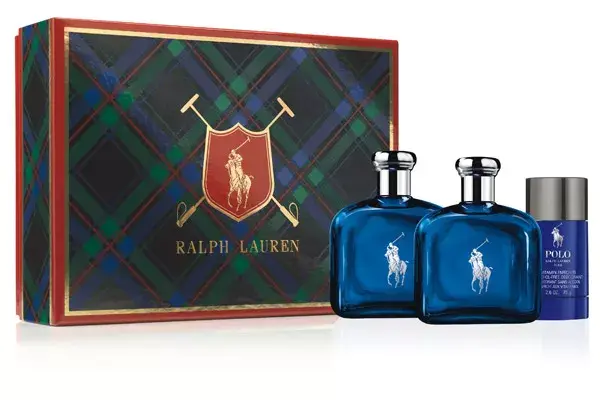Cofre Polo Blue de Ralph Lauren, contiene una fragancia de 125 ml, aftershave de 125 ml y deo de 75 gr. ($425)