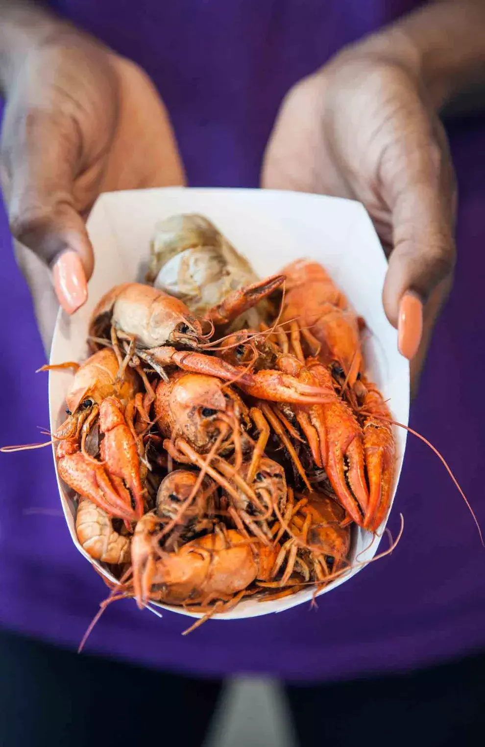 Plato de crawfish , cangrejo de río autóctono y delicioso. 