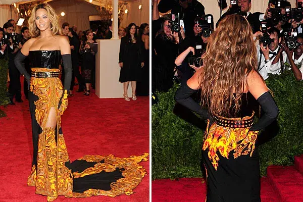 ¿Qué te parece el look de Beyonce? El vestido de Givenchy parece en llamas