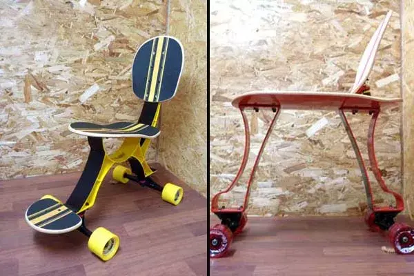 Si estás cansado de tanto trabajar y querés salir a dar una vuelta, ¡podés hacerlo en esta silla skate! El único problema, se consiguen solo en Japón