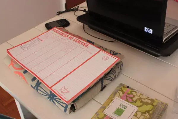 Un organizador para una semana colmada de trabajo