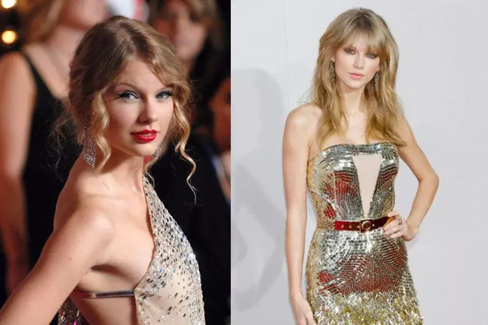 Taylor Swift, con un flequillo que destaca sus ojos rasgados