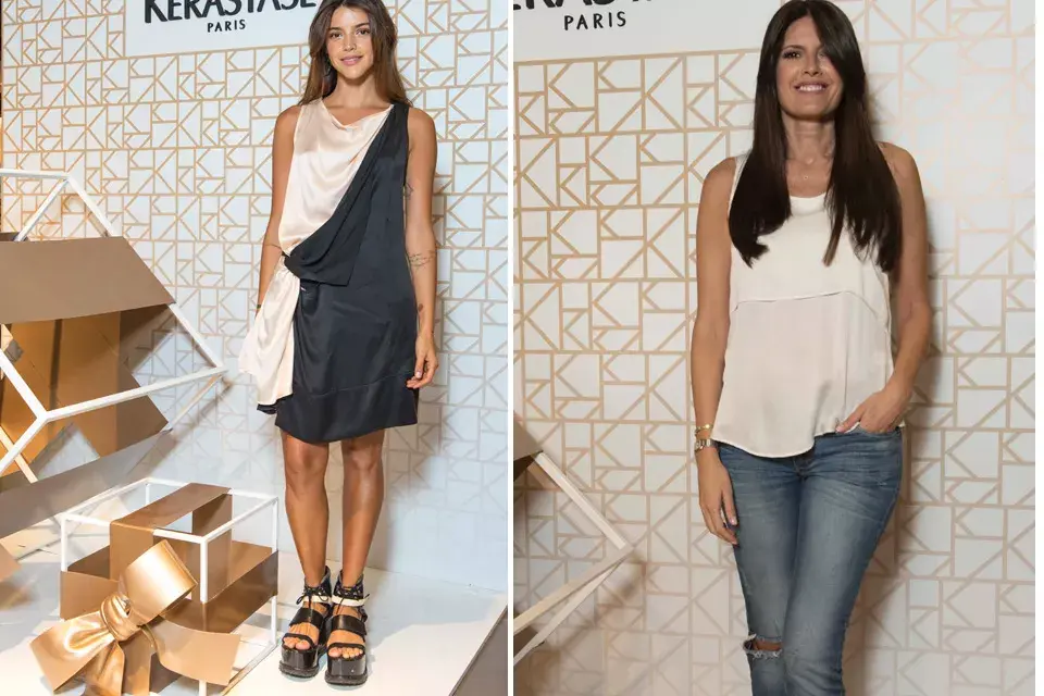 Calu Rivero embajadora de Kérastase pasó por la apertura del Shop in Shop de la marca en Falabella de Unicenter. Isabel Macedo también dijo presente y posó con su pancita de tres meses