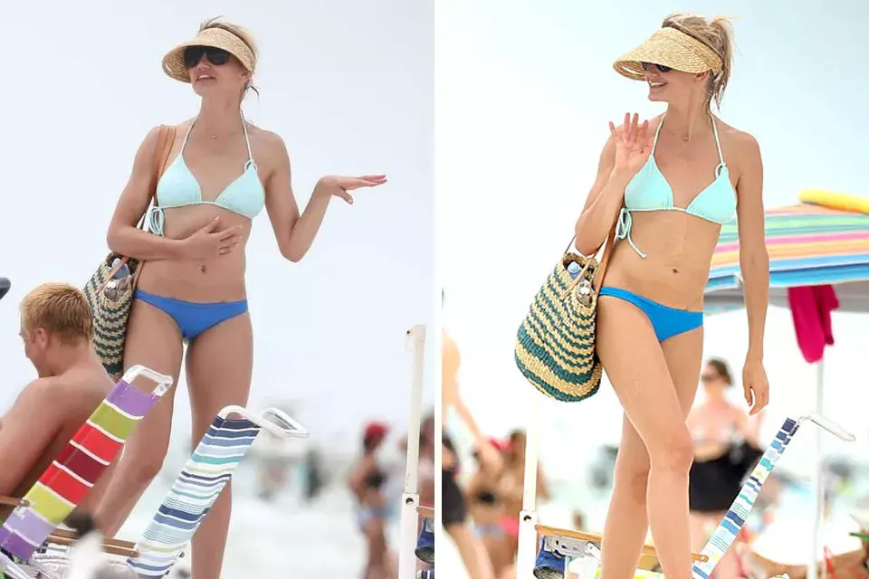 Cameron Diaz en cambio prefiere los colores pasteles y recurre a los accesorios para completar su look, en este caso, una maxi vincha que le cubre toda la cara