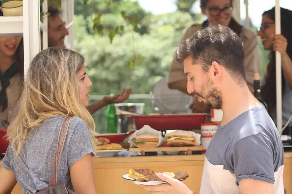 Los invitados pudieron disfrutar de un almuerzo bien argentino