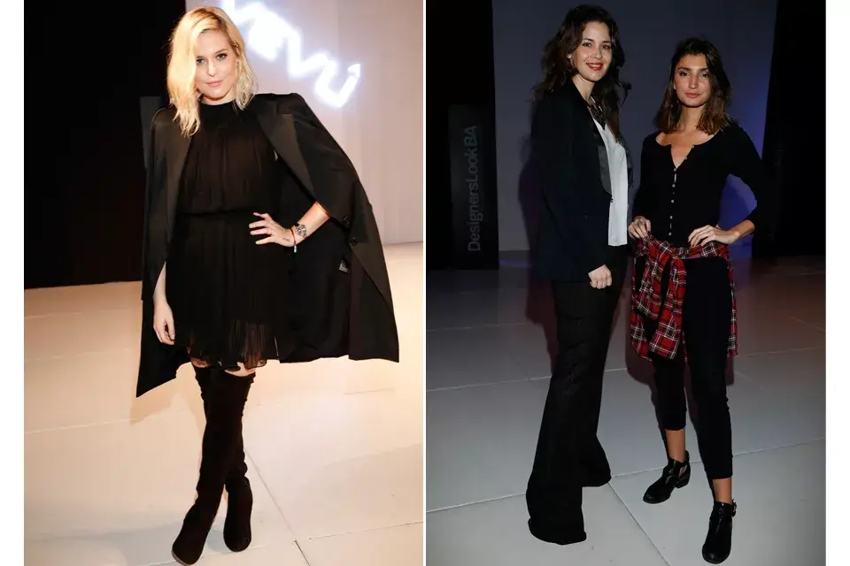 Jenny Williams, Paula Colombini y Paloma Cepeda fueron al desfile de Vevû, las tres con mucho negro. Nos quedamos con el look sastrero de Paula