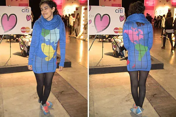 Flasheamos con este vestido mapamundi