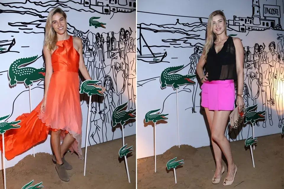 Cintia Garrido y Soledad Ainesa, dos tops que también se lucieron en la fiesta de Lacoste. Cintia, con un vestido naranja de corte asimétrico y booties. Soledad, con una mini fucsia, top con transparencias y stilettos nude. ¿A quién preferís?