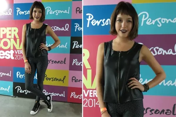 Otra que apareció por el Personal Fest fue Candela Vetrano, que se jugó con un look medio dark que no nos cierra! ¿En qué estabas pensando Candela?