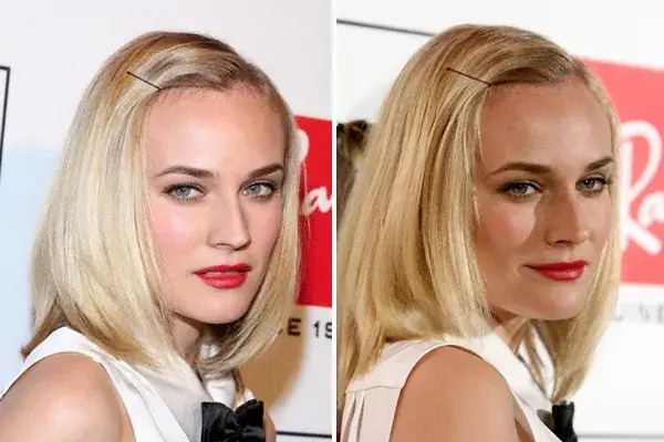 Para las que tienen pelo corto, tipo melena, puede ser una buena manera de ponerle onda a tu look diario. Diane Kruger eligió este estilo para una alfombra roja y se llevó todas las miradas