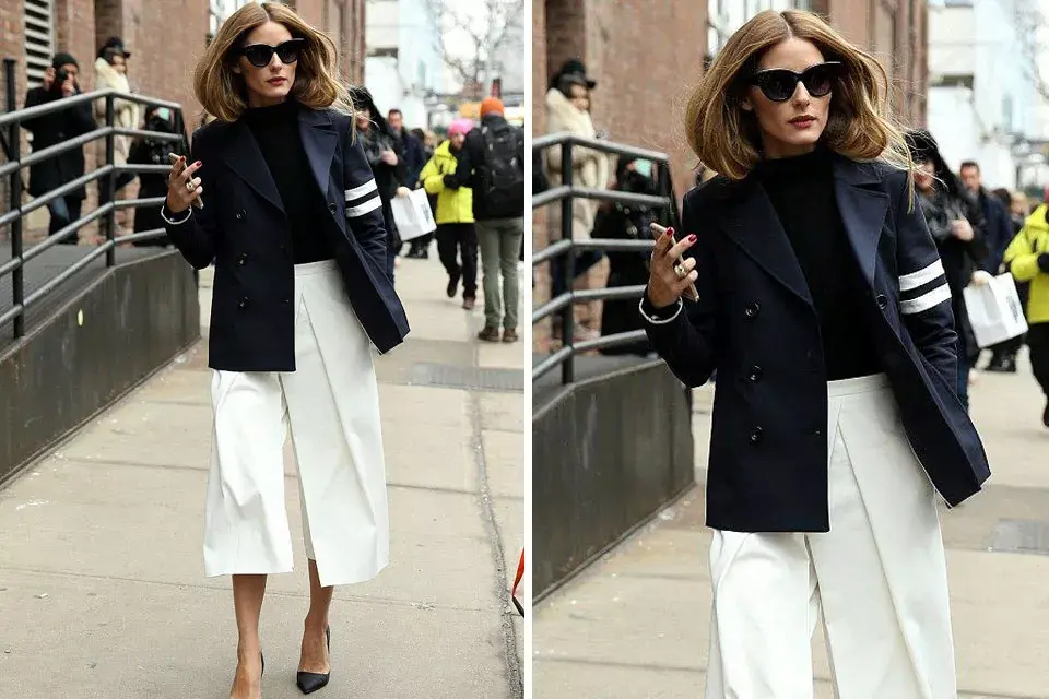 Olivia Palermo, otra de las blogueras que apuesta fuerte a esta tendencia. En este caso, con un estilo un poco más elegante, combinad con blazer y stilettos