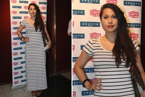 Emme apostó al maxivestido rayado; ¿les va este look?