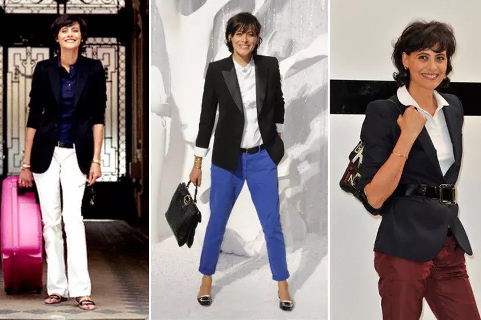 Aunque es un poco más grande, Inés De La Fressange, es una fiel defensora del blazer como pieza clave del guardarropas