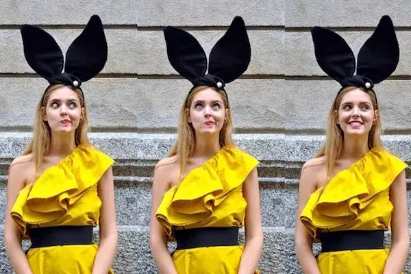 Estos son algunos de los primeros looks de Chiara, donde se la ve más rubia