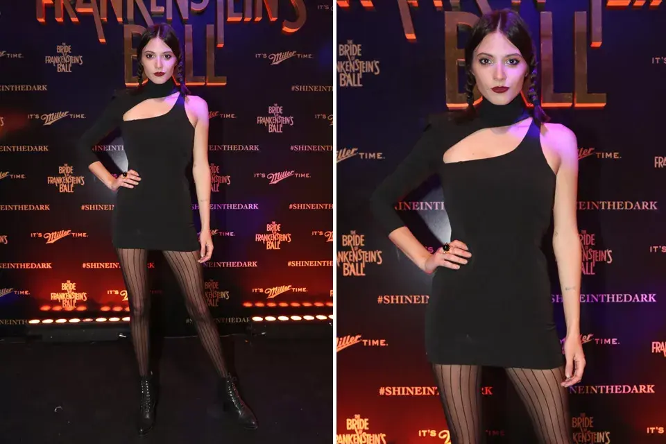 Carla Quevedo es la nueva chica de moda. La actriz optó por un mini vestido negro de un solo hombro y un make up bien nocturno. Dicen que se llevó todas las miradas