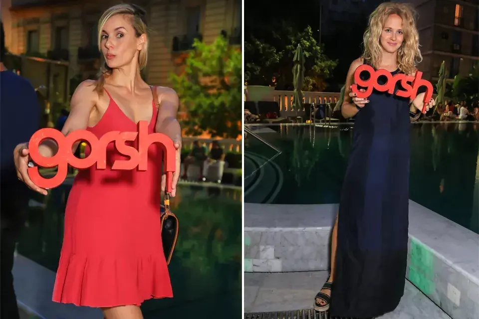 Julieta Cardinali y Leonora Balcarce se divirtieron en la fiesta de fin de año de la tienda online de regalos Gorsh en el Four Seasons. Julieta, con un vestidito corto rojo y Leonora, de largo, luciendo su pancita de 4 meses