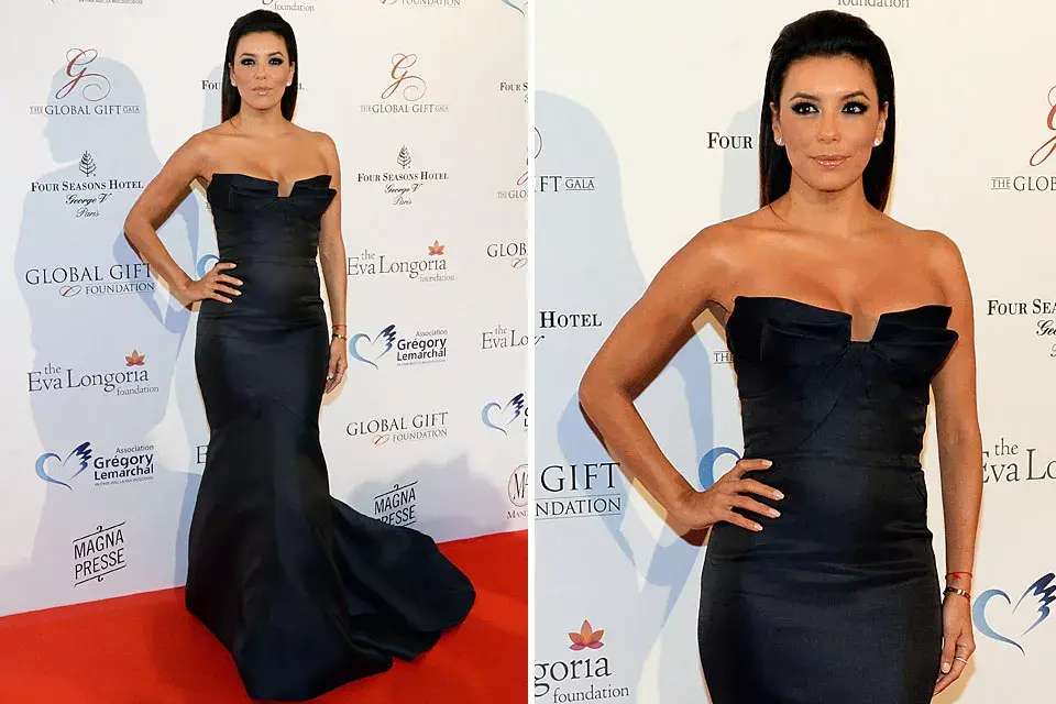 Fiel a su estilo, Eva Longoria apostó a un vestido bien al cuerpo que resalta sus curvas