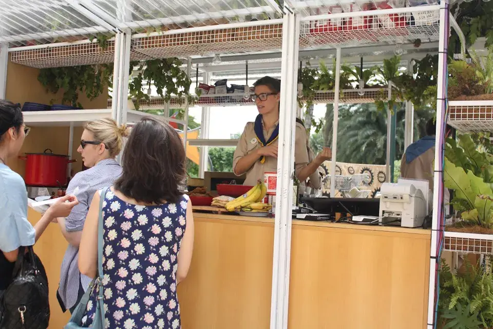 Los invitados pudieron disfrutar de un almuerzo bien argentino