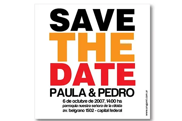 "Save the date", lo it en Estados Unidos