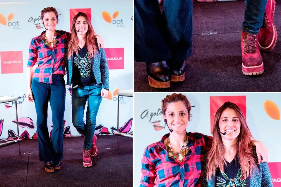 María Freytes y Maju Lozano condujeron el evento de lanzamiento de la colección de Yagmour, vestidas con mucho color y sonrisas grandes