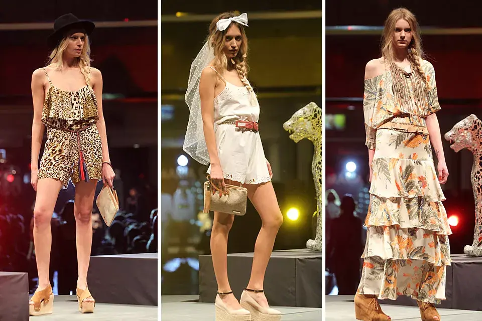 Propuestas estampadas y en crudo; todas combinadas con sandalidas y zapatos con plataformas