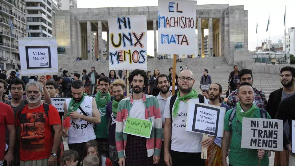 Marcha de varones contra la violencia machista en Rosario