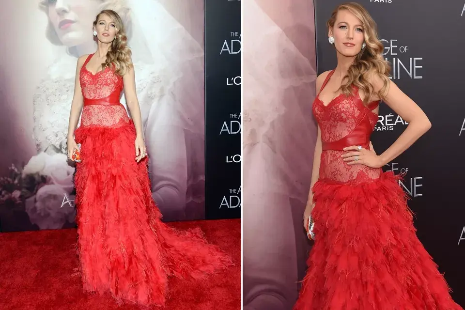 Blake Lively se llevó todas las miradas en la premiere de la película La edad de Adaline en Nueva York. Eligió un elegantísimo vestido de Monique L''Hullier. ¿Qué te parece?