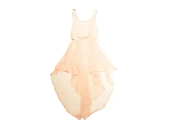 Vestido de gasa (47 Street, $479).