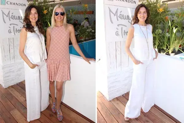 Andrea Frigerio y Valeria Maza se encontraron en el almuerzo de mujeres de Chandon y Ménage à Trois. ¿Quién se vistió mejor?