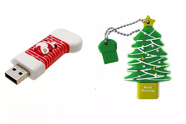 Dispositivos de memorias USB bien festivos; ¿te gustaría recibir uno?
