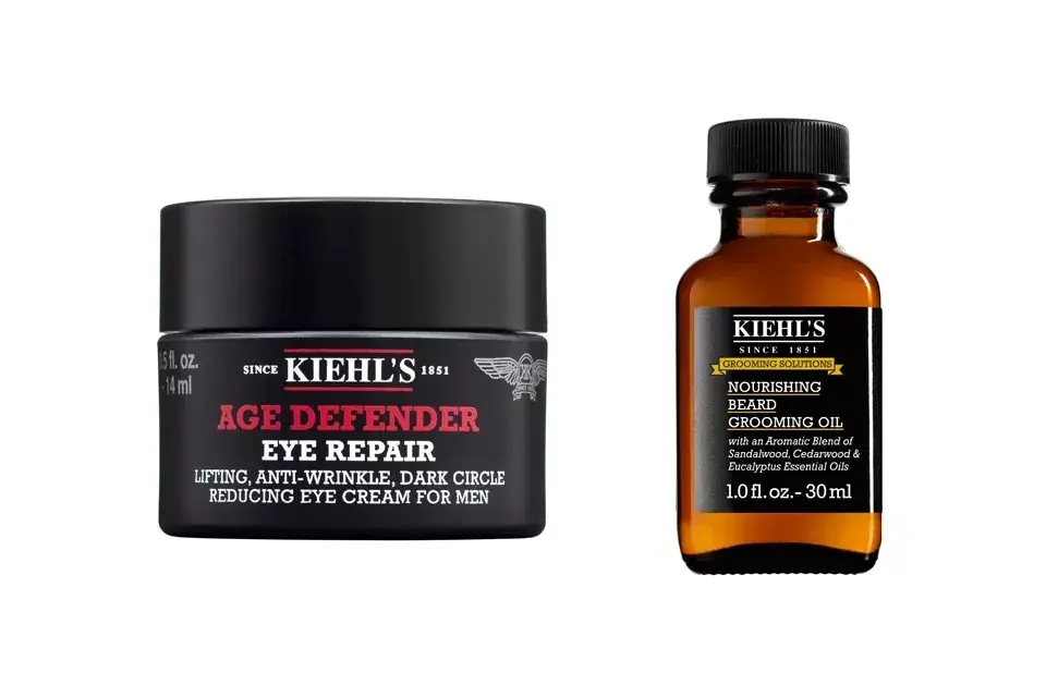 Crema para arrugas y ojeras y aceite para barba, Kiehl´s, $1000 y $680