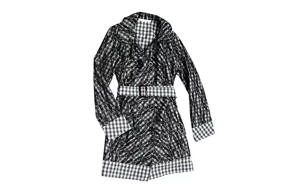 A cuadros con encaje superpuesto (Basilotta, $817)